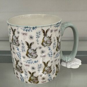 Spring floral and bunny Coffee Mug
